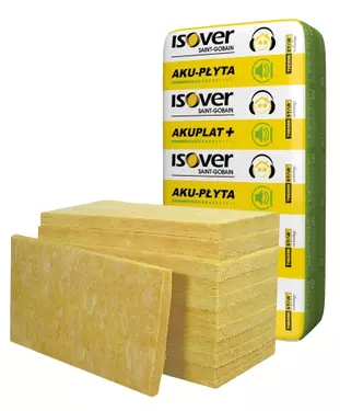 ISOVER Aku-Plyta+ / Akuplat+ — спеціалізована звукоізоляційна плита