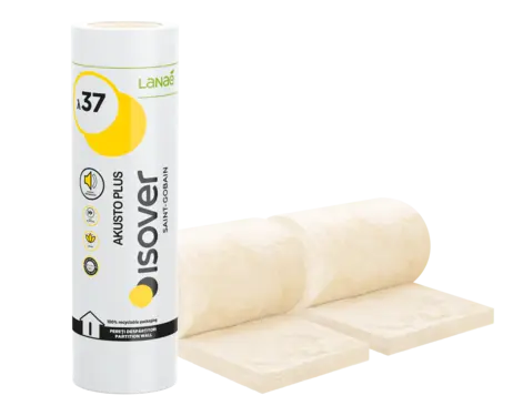 ISOVER Akusto Plus — посилена акустична плита з мʼяким волокном