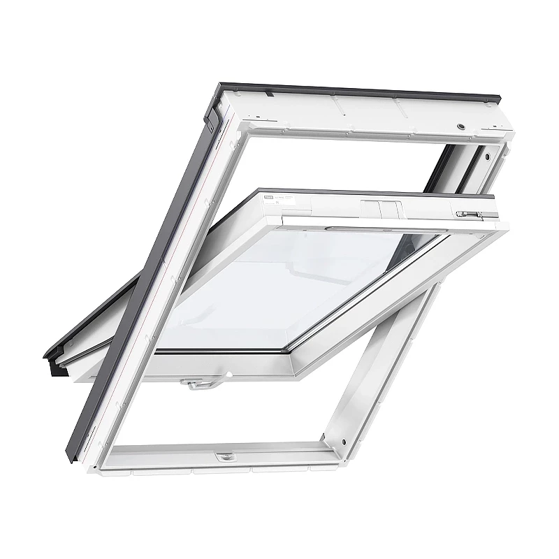 Мансардне вікно VELUX GLU 0061 B (вологостійке, біле, ручка знизу)