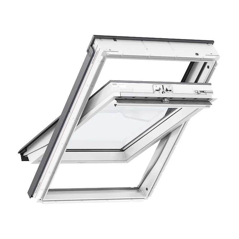 Мансардне вікно VELUX GLU 0061 (вологостійке, біле, ручка зверху)