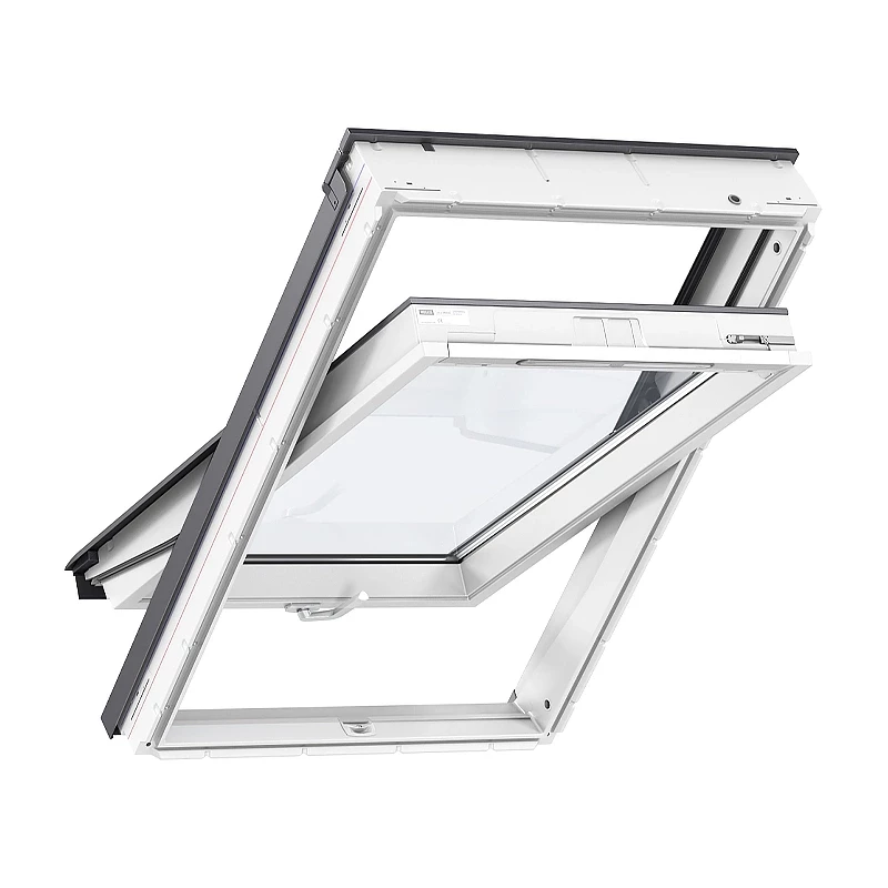 Мансардне вікно VELUX GLU 0051 B (вологостійке, біле, ручка знизу)