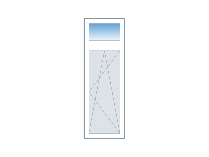 Двері глухі з фрамугою