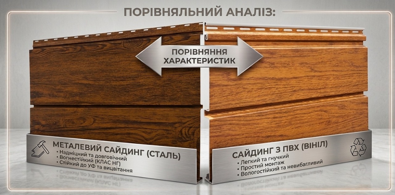 Який сайдинг кращий: металевий чи ПВХ? Який сайдинг кращий: металевий чи ПВХ?